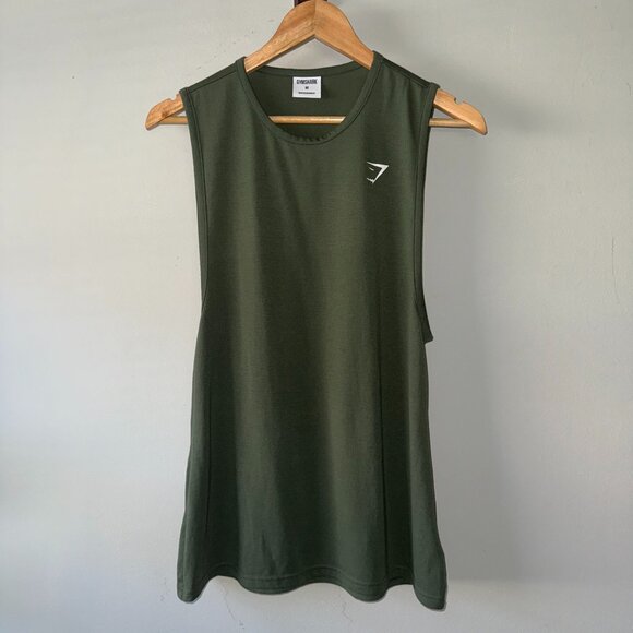 Gymshark Tops - Gymshark Olive Green Training Drop Arm Tank Top Women's Size Medium M